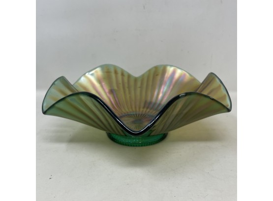 Vintage Smooth Rays Westmoreland Carnival Glass Bowl