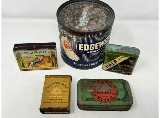 Collection Of Vintage Tobacco Tins