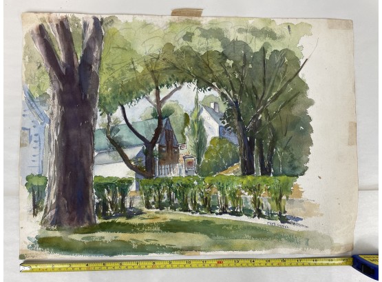 Signed Watercolor - Fred Siegel