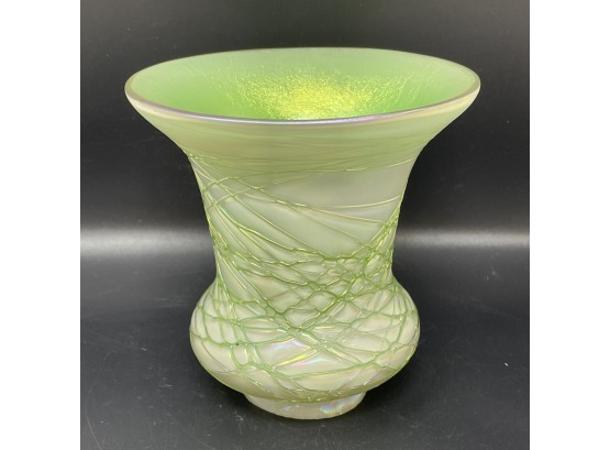 Loetz Style Opalescent Glass Lamp Shade