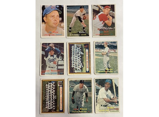 Lot Of 9 1957 Topps Baseball Cards (5)