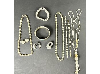 Costume Jewelry Lot Including Pearls And Filigree