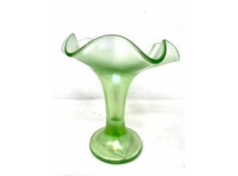 Iridescent Stretch Vase In Green
