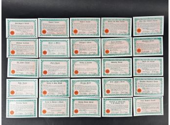 Lot Of Exhibit Cards - Licenses - Gag Gift Lot 1