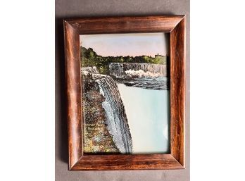 Vintage A. C. Bosselman & Co ~ Niagara Falls Reverse Painted Souvenir Painting
