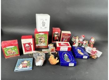 Large Lot Of Christmas Ornaments Including Some Hallmark