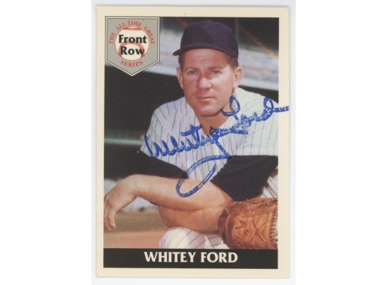 1992 Front Row Whitey Ford Promo Signed
