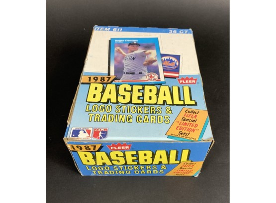1987 Fleer Baseball Unopened Wax Box