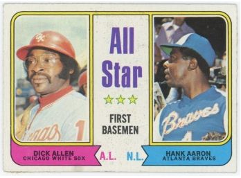 1974 Topps Hank Aaron/ Dick Allen All Star
