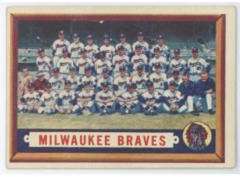1957 Topps Milwaukee Braves Team Card