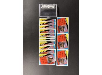 Lot Of (22) 1984 Topps Walter Payton Team Leaders