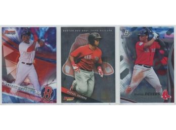 Lot Of (3) Rafael Devers Rookie Cards