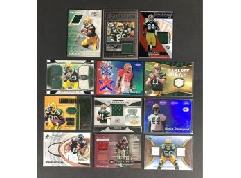 Lot Of (12) Football Autograph/ Game Worn Relic Cards