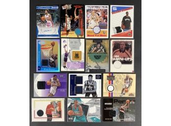 Lot Of (14) Basketball Autograph/ Game Worn Relic Cards