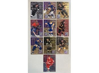 Complete (10/10) 1994 Flair Hockey Hot Numbers Set W/ Wayne Gretzky