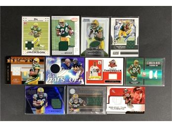 Lot Of (11) Game Worn Football Relic Cards