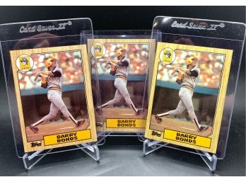 Lot Of (3) 1987 Topps Barry Bonds Rookie Cards