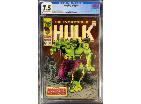 Incredible Hulk #105 CGC 7.5 1st App Missing Link