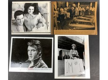 Lot Of (4) Elvis Presley Related AP Wire/ Press Photos