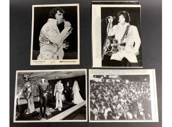 Lot Of (4) Elvis Presley Related AP Wire/ Press Photos