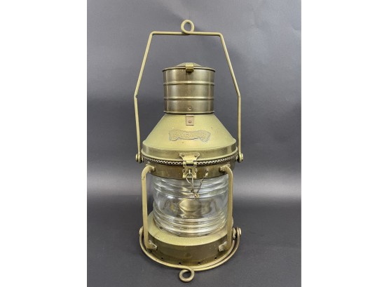 Large Vintage Brass Nautical Lantern