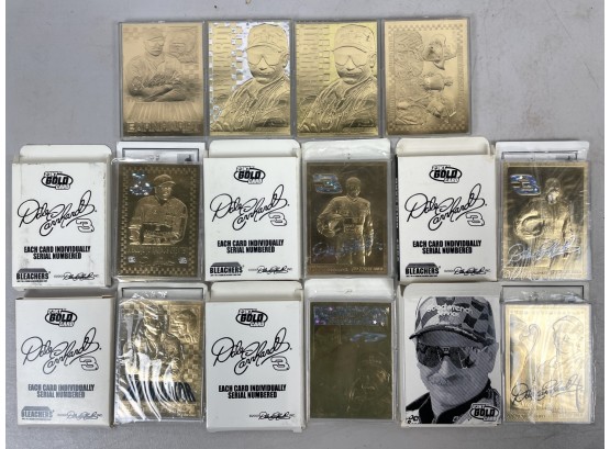 Collection Of Dale Earnhardt SR Bleachers 23 Kt Gold Trading Cards