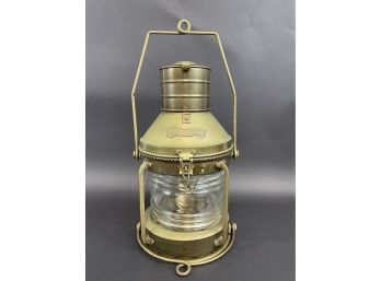 Large Vintage Brass Nautical Lantern