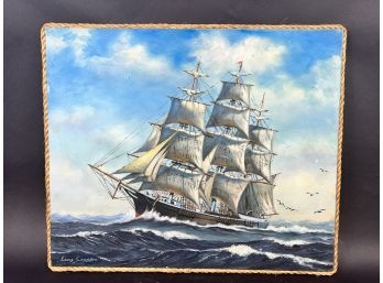 Vintage Ship Painting