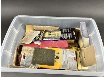 Large Lot Of Sandpaper In Various Sizes And Grit