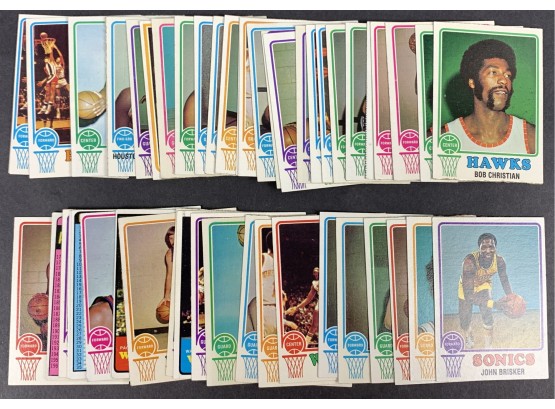 Lot Of (50) 1973 Topps Basketball Cards