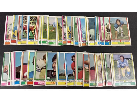 Lot Of (100) 1974 Topps Football Cards
