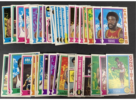 Lot Of (50) 1974 Topps Basketball Cards