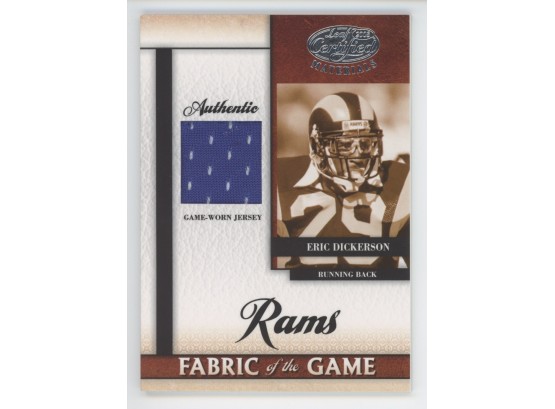 2008 Leaf Certified Eric Dickerson Game Worn Relic #/99