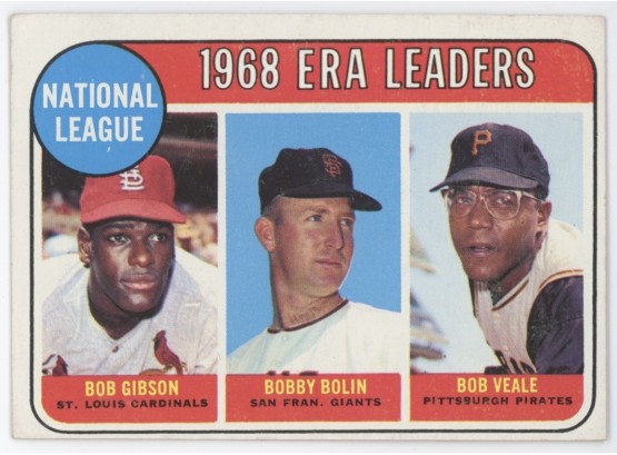 1969 Topps ERA Leaders W/ Bob Gibson