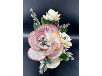 Vintage Floral Arrangement Made From Shells