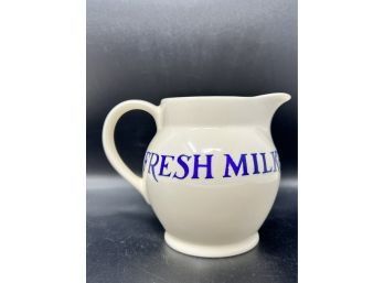 Vintage Fresh Milk And Jersey Cream Pitcher
