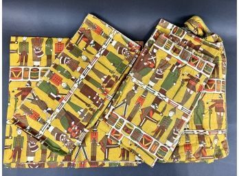 Vintage Soldier Printed Fabric Lot