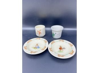 Porcelain Childrens Peter Rabbit Bunnykins Wedgwood And Doulton China