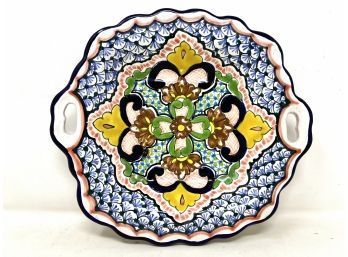 Beautiful Talavera Pottery Plate - Signed