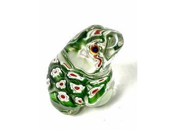 Frog Shaped Glass Paperweight