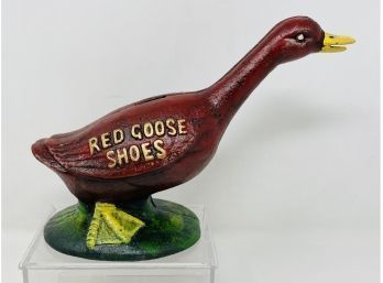 Red Goose Shoes Advertising Bank - Cast Iron