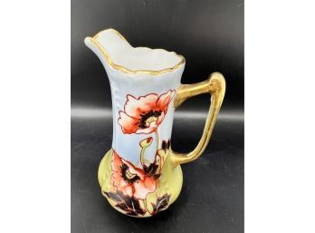 Handpainted Nippon Porcelain Pitcher Poppies
