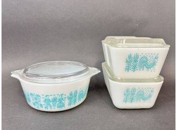 Pyrex Amish Butterprint Refrigerator Dishes And Casserole