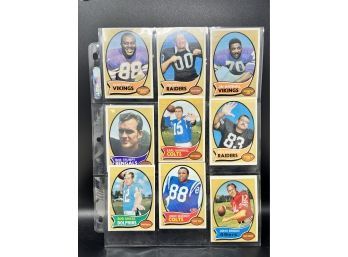 Collection Of 1970 Topps Football Cards Allen Page Rookie Bob Griese And More Stars