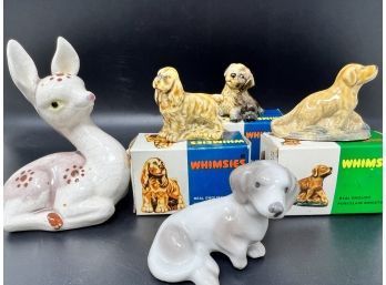 Vintage Animal Figures Lot Including New In Box Whimsies