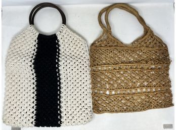Vintage Woven Tote Style Bags