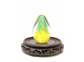 Vintage Glass Paperweight - Large