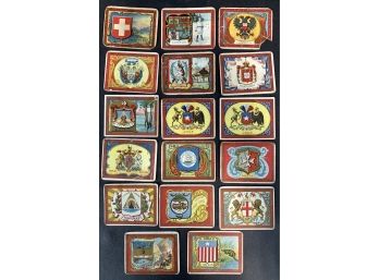 Lot Of (17) 1910 Helmar Coat Of Arms Tobacco Cards