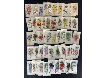 Large Lot Of 1910 Floral Tobacco Silk Premiums