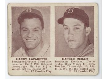 1941 Double Play Harry 'Cookie' Lavagetto/ Harold Reiser